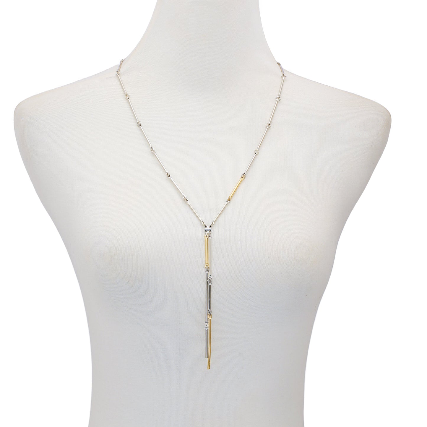 Vince Camuto Two Tone Bar Pendant Necklace