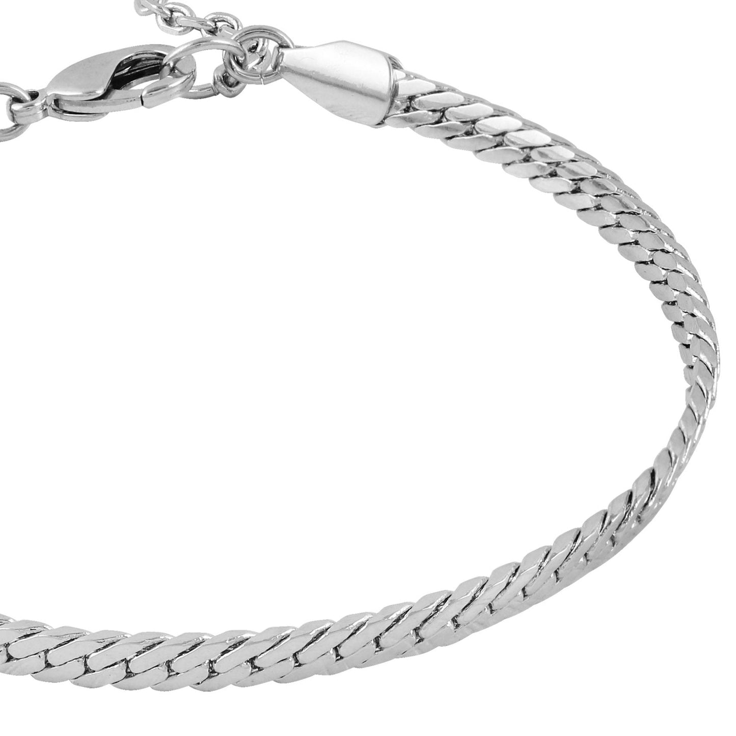 Vince Camuto Silvertone Snake Chain Line Bracelet