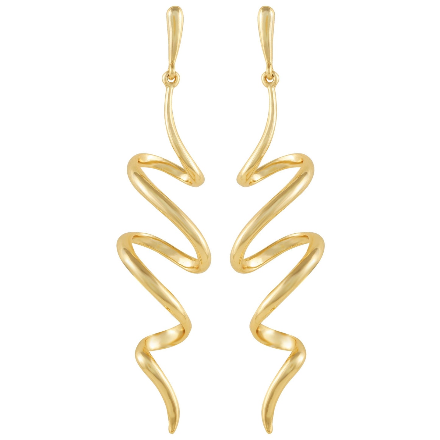 Vince Camuto Goldtone Spiral Corkscrew Earrings