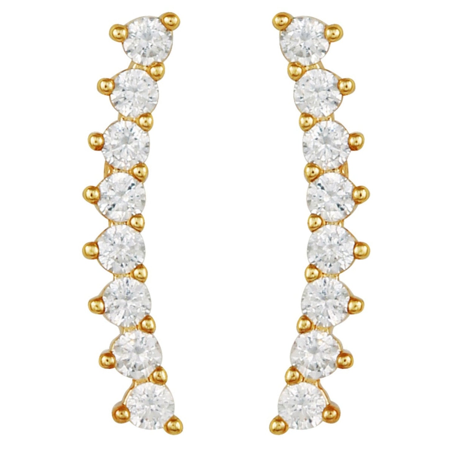 Vince Camuto Cubic Zirconia Climber Earrings