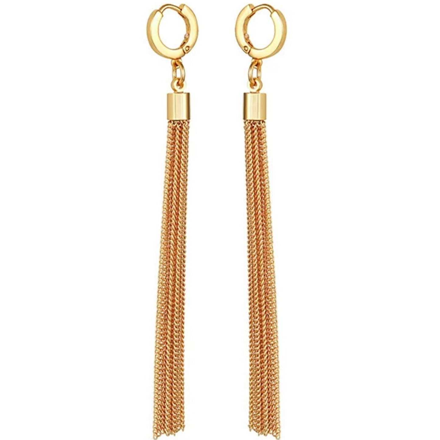 Vince Camuto Goldtone Huggie Tassel Hoop Drop Earrings