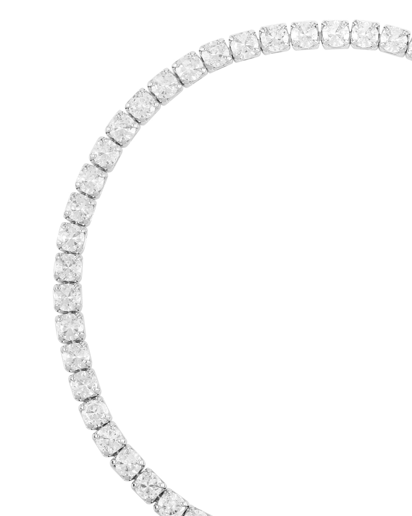 Vince Camuto Silver Color Cubic Zirconia Chain Tennis Bracelet