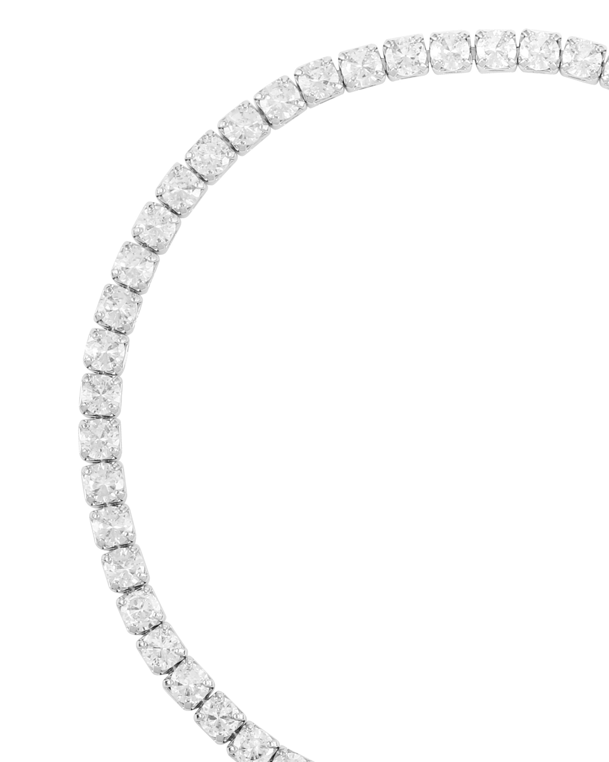 Vince Camuto Silver Color Cubic Zirconia Chain Tennis Bracelet