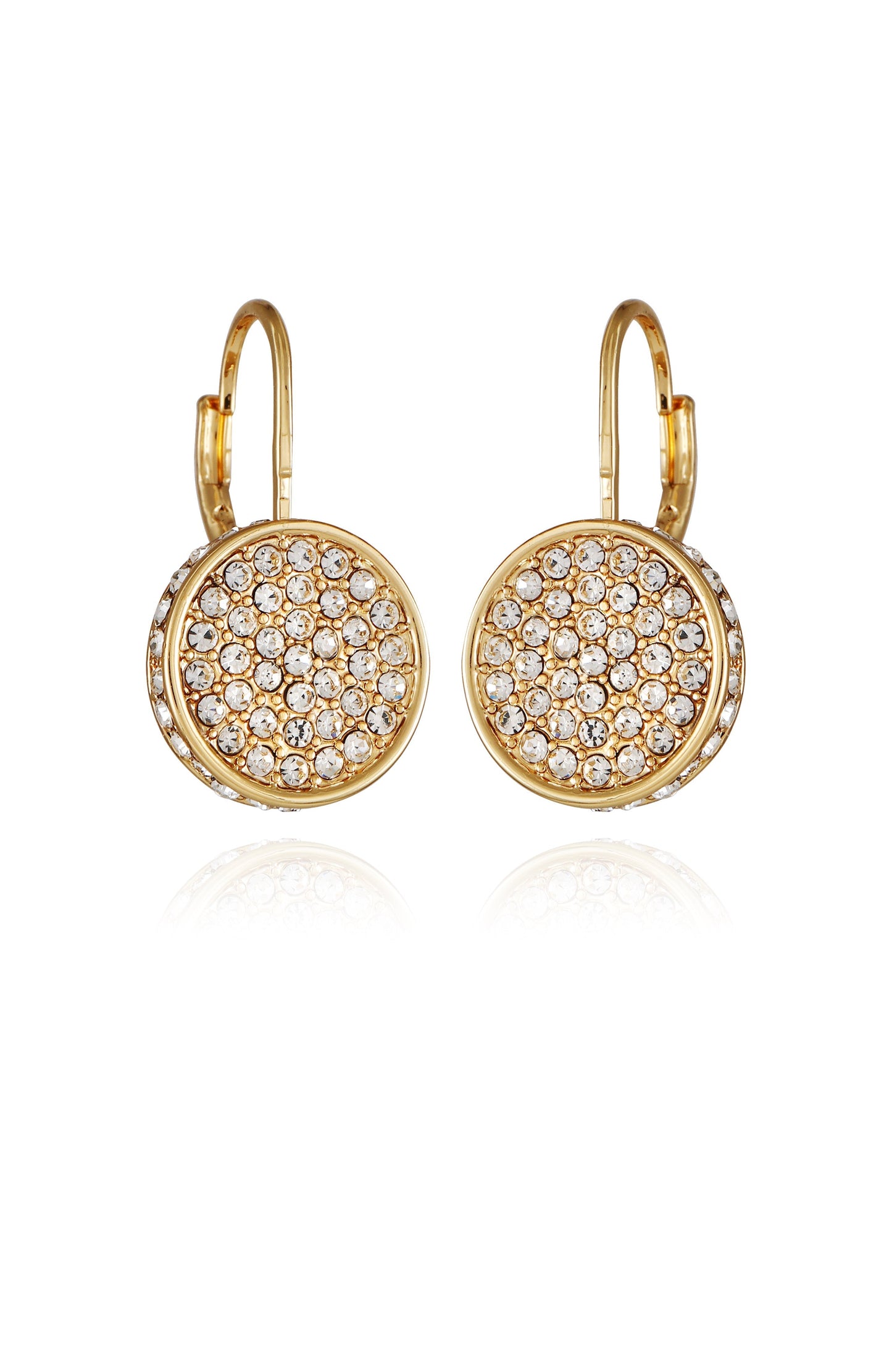 Vince Camuto Pave Goldtone Drop Earrings