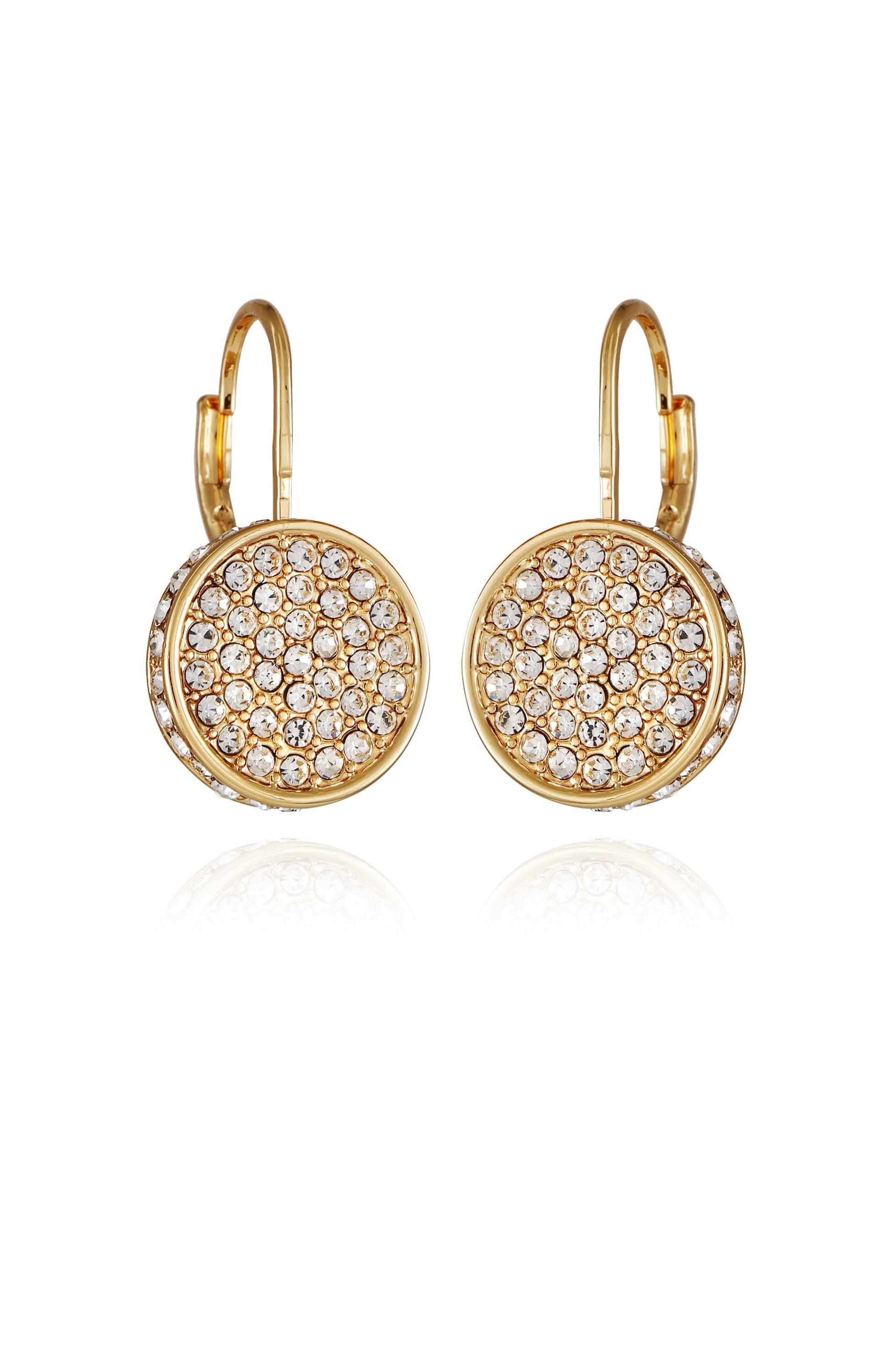 Vince Camuto Pave Goldtone Drop Earrings