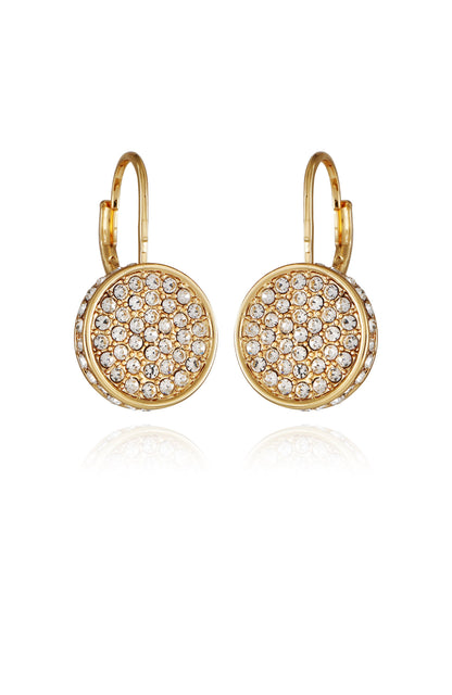 Vince Camuto Pave Goldtone Drop Earrings