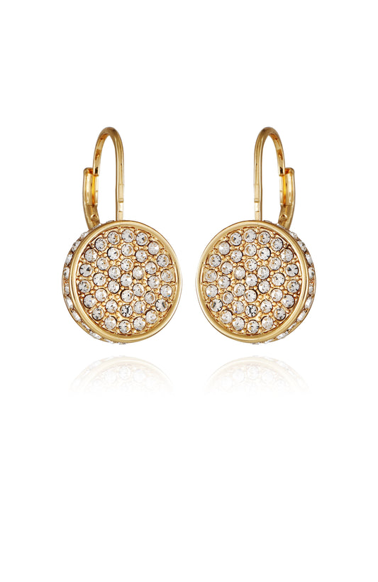 Vince Camuto Pave Goldtone Drop Earrings