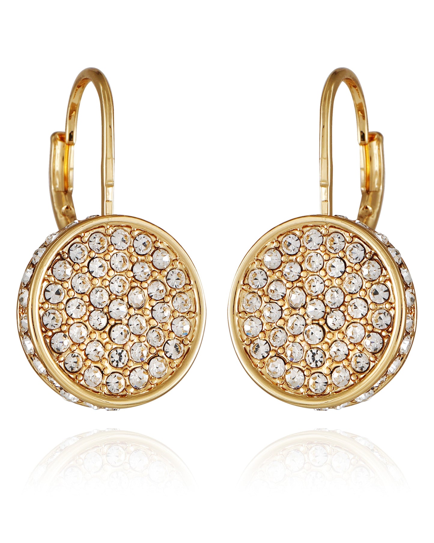 Vince Camuto Pave Goldtone Drop Earrings