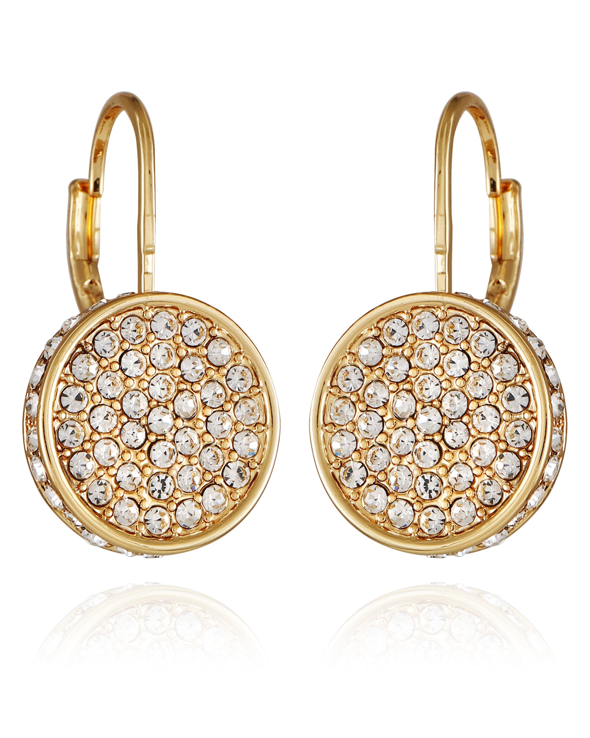 Vince Camuto Pave Goldtone Drop Earrings