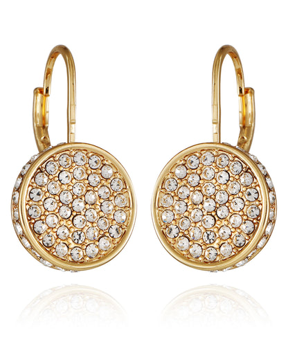 Vince Camuto Pave Goldtone Drop Earrings