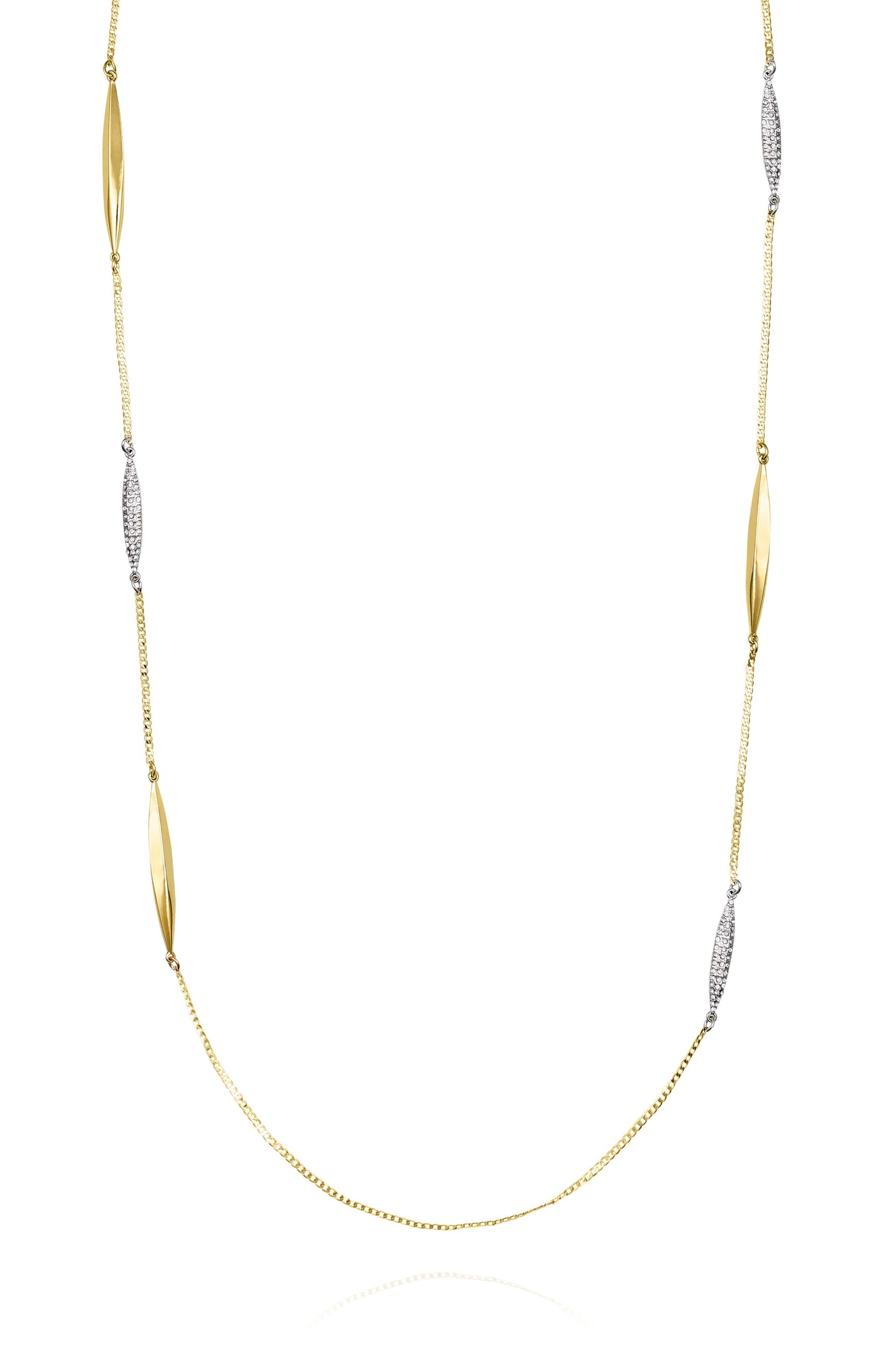 Vince Camuto Two Tone Long Chain Necklace