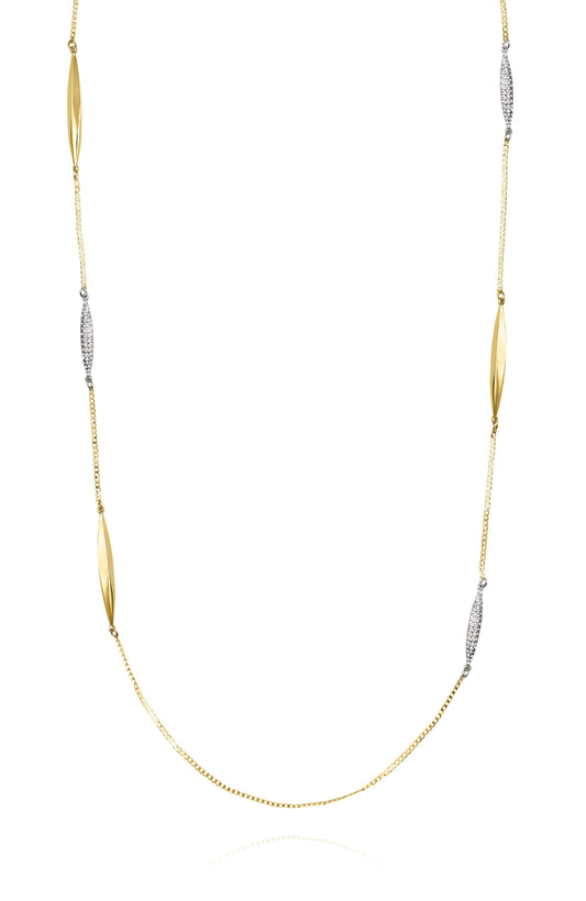 Vince Camuto Two Tone Long Chain Necklace