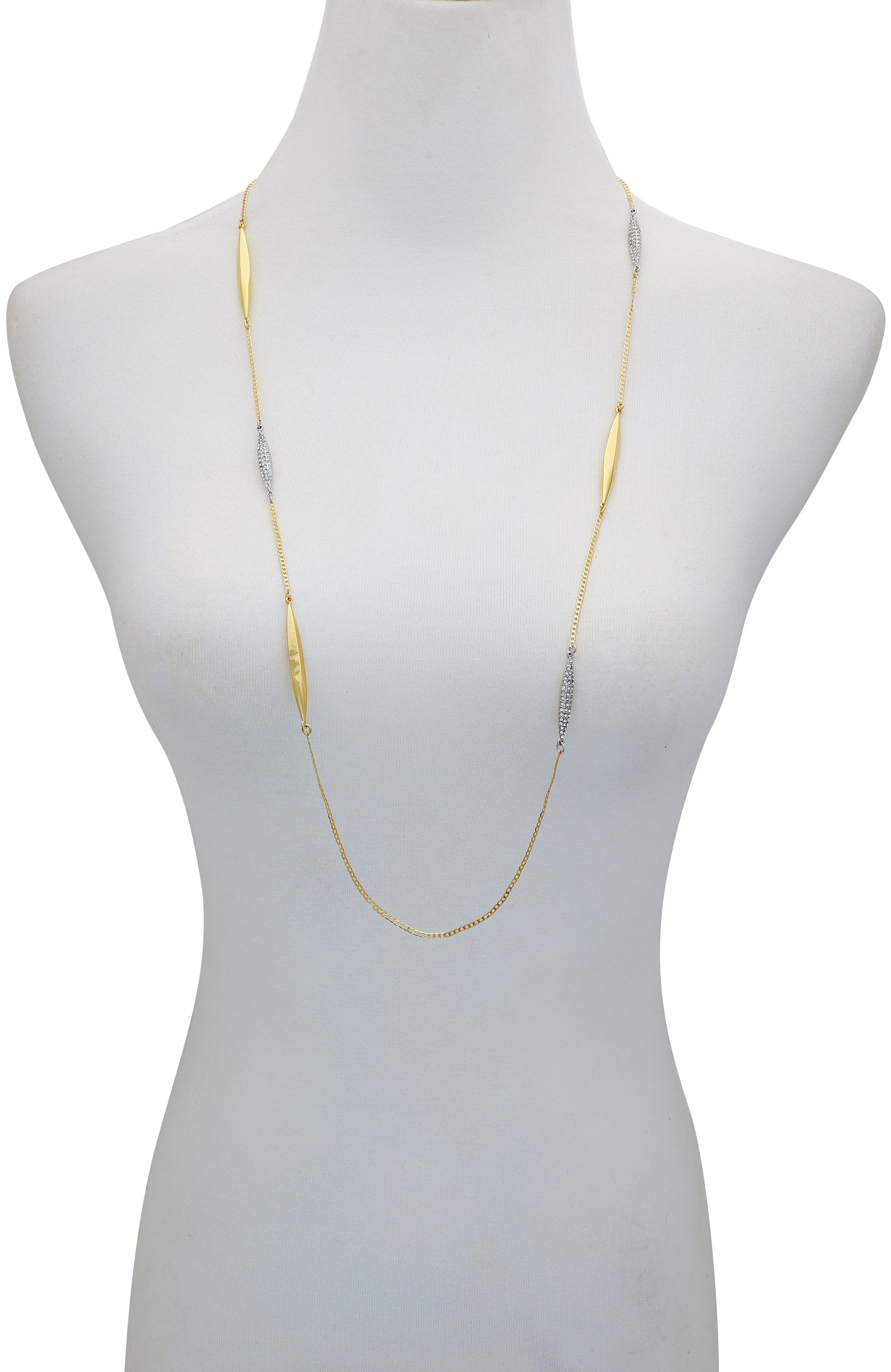 Vince Camuto Two Tone Long Chain Necklace