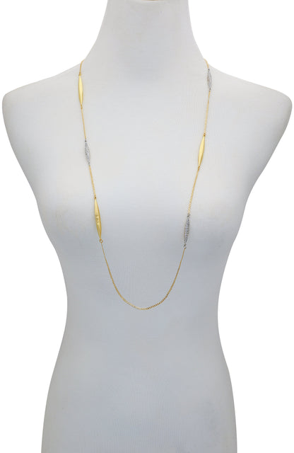 Vince Camuto Two Tone Long Chain Necklace