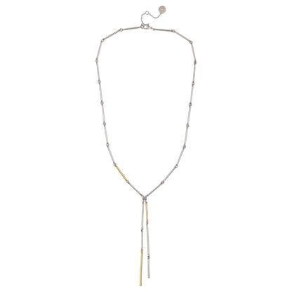 Vince Camuto Two Tone Bar Pendant Necklace