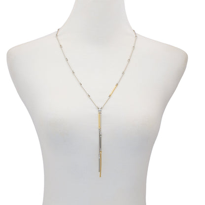 Vince Camuto Two Tone Bar Pendant Necklace