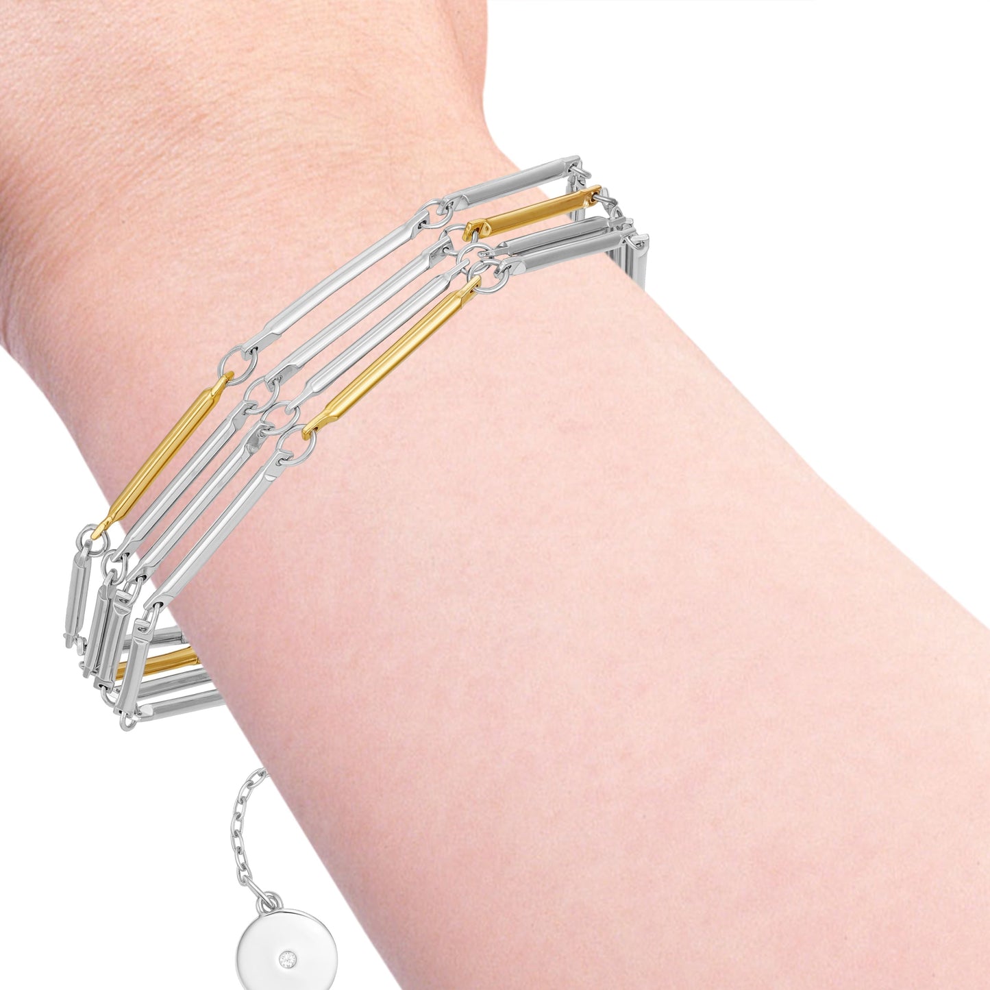 Vince Camuto Multi Row Two Tone Bracelet
