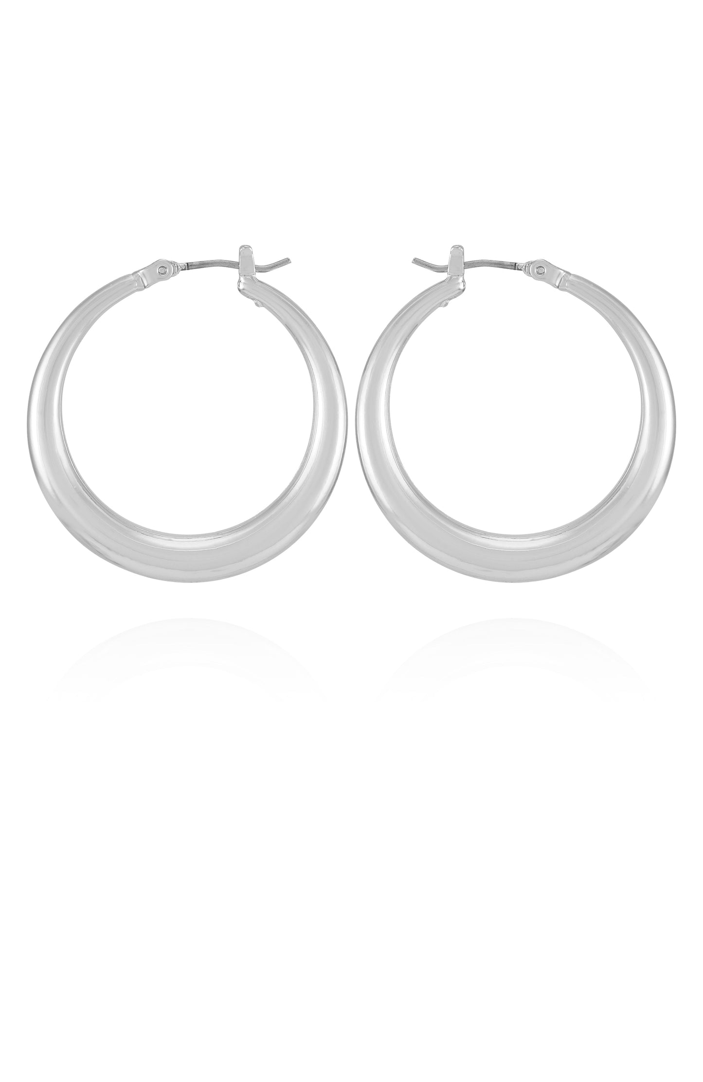 Vince Camuto Classic Silvertone Hoop Earrings