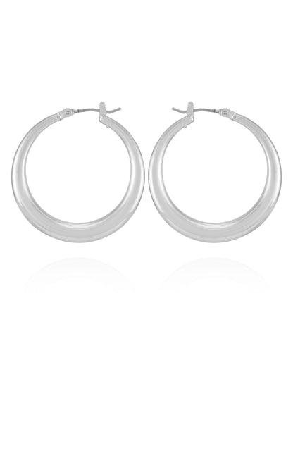 Vince Camuto Classic Silvertone Hoop Earrings