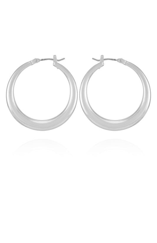 Vince Camuto Classic Silvertone Hoop Earrings