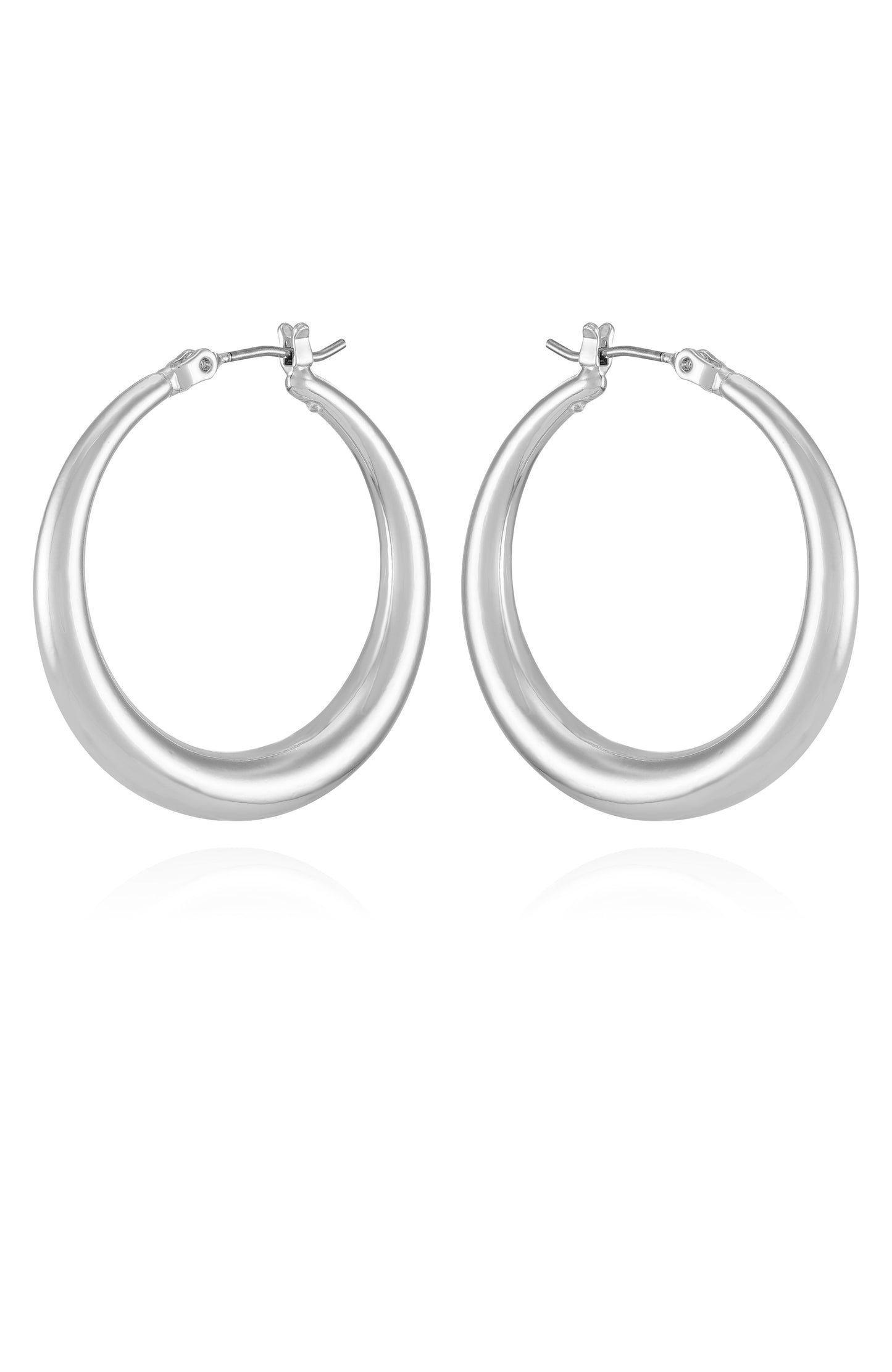 Vince Camuto Classic Silvertone Hoop Earrings