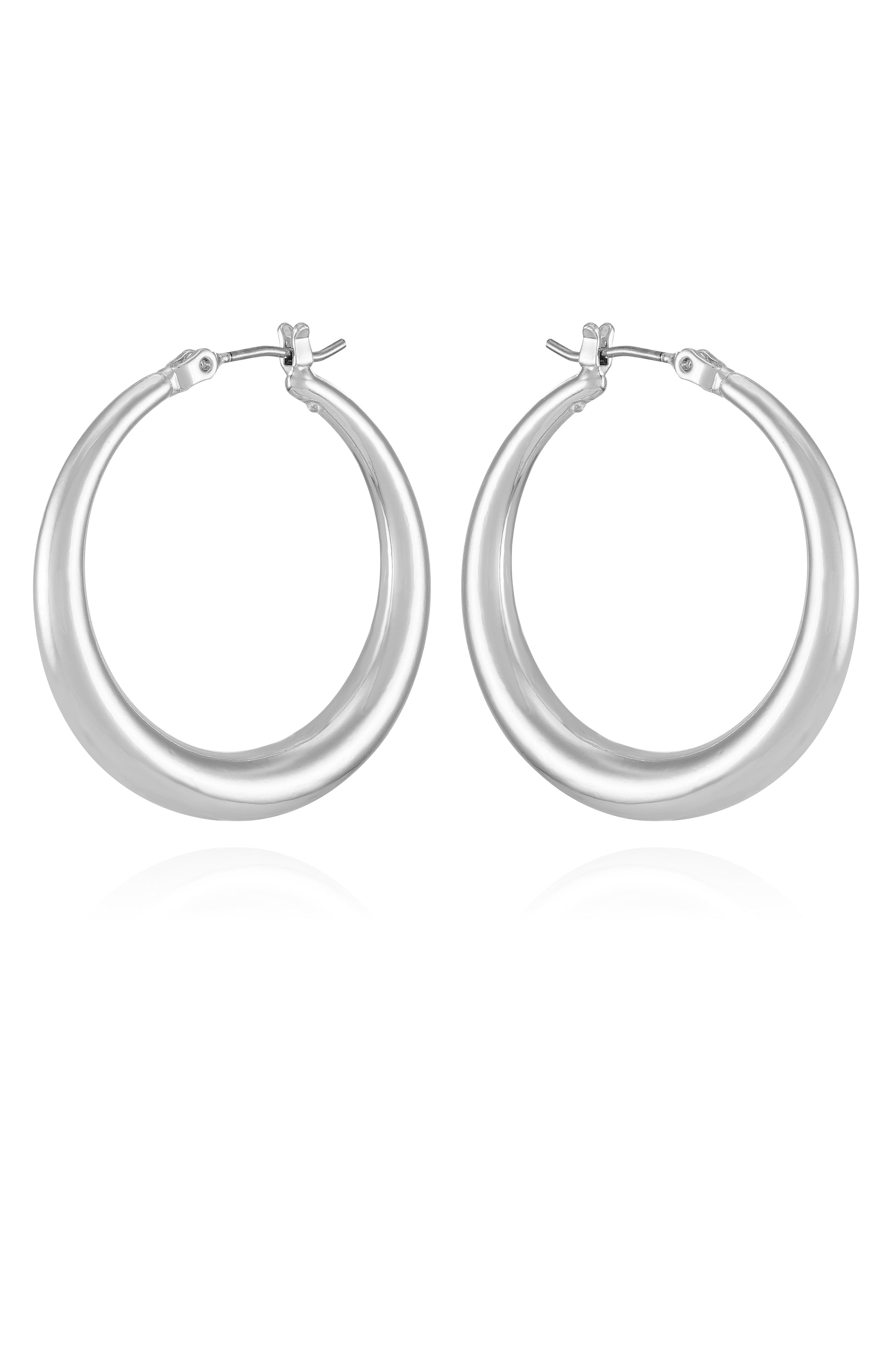 Vince Camuto Classic Silvertone Hoop Earrings