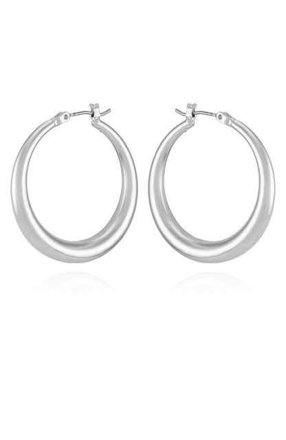 Vince Camuto Classic Silvertone Hoop Earrings