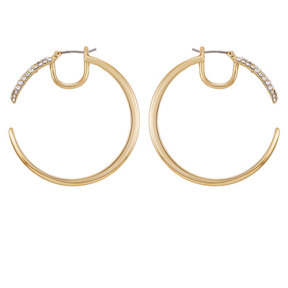 Vince Camuto Crystal Pavé Large Hoop Earrings