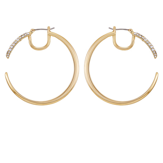 Vince Camuto Crystal Pavé Large Hoop Earrings