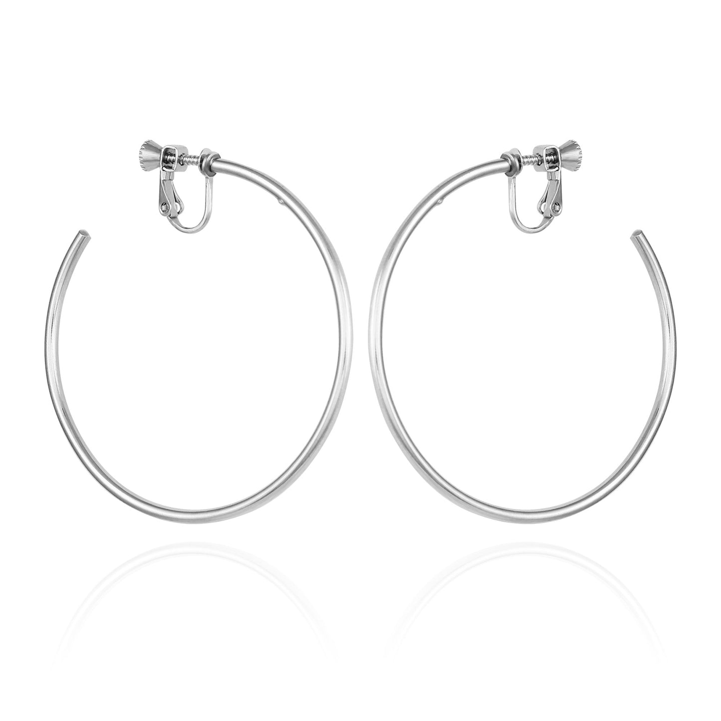 Vince Camuto Large Open Hoop Clip On Earrings