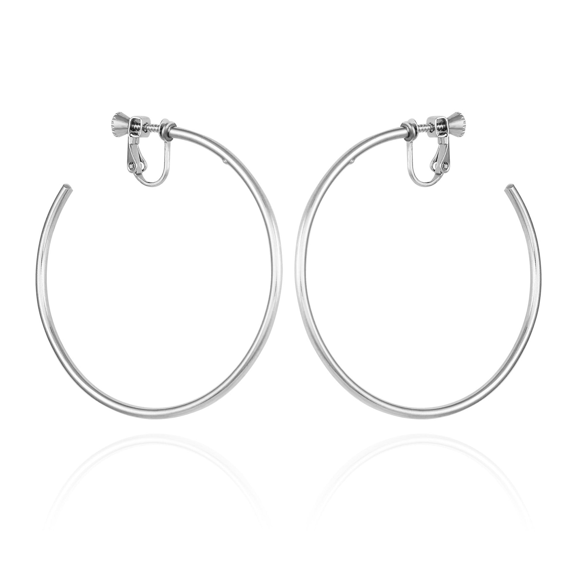 Vince Camuto Large Open Hoop Clip On Earrings