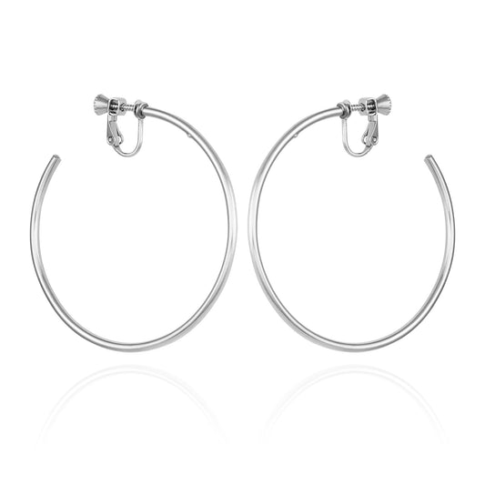 Vince Camuto Large Open Hoop Clip On Earrings