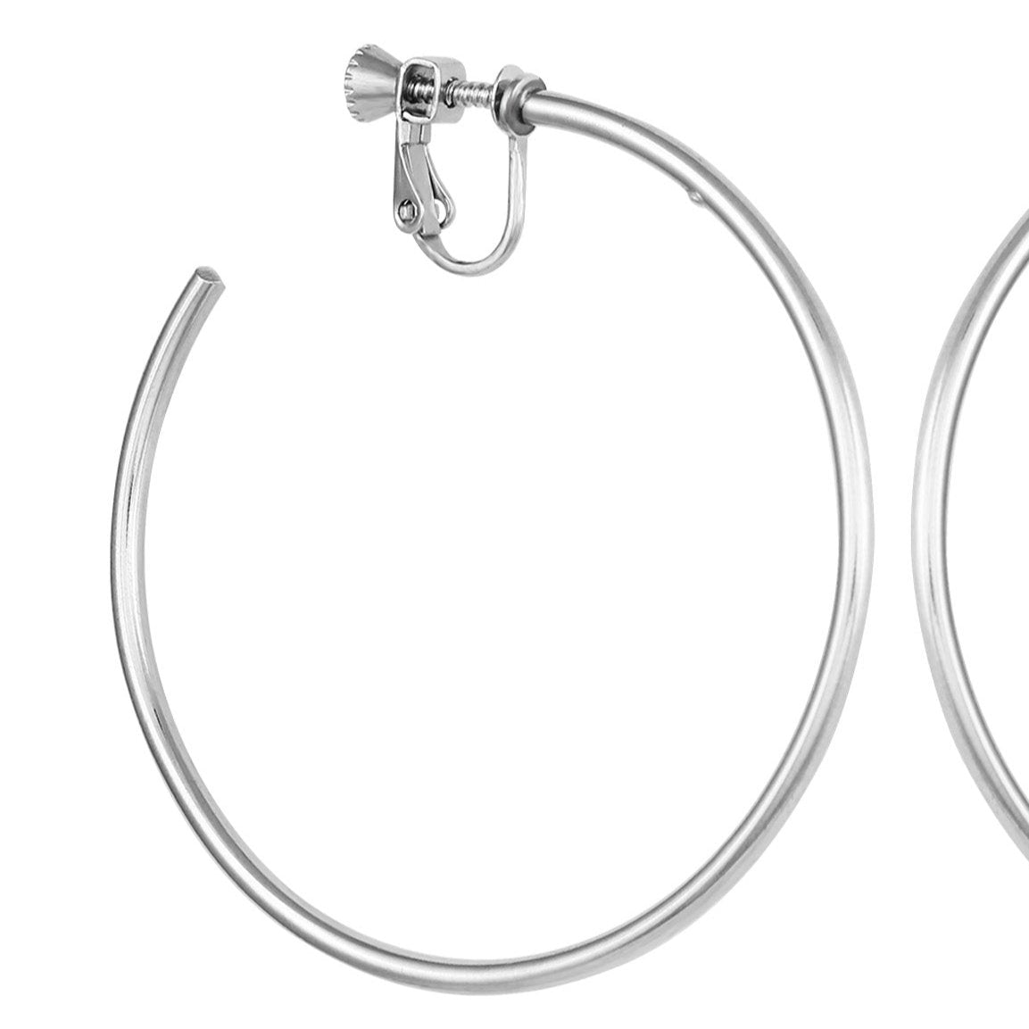 Vince Camuto Large Open Hoop Clip On Earrings