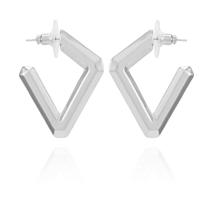 Vince Camuto Diamond Shaped Hoop Earrings