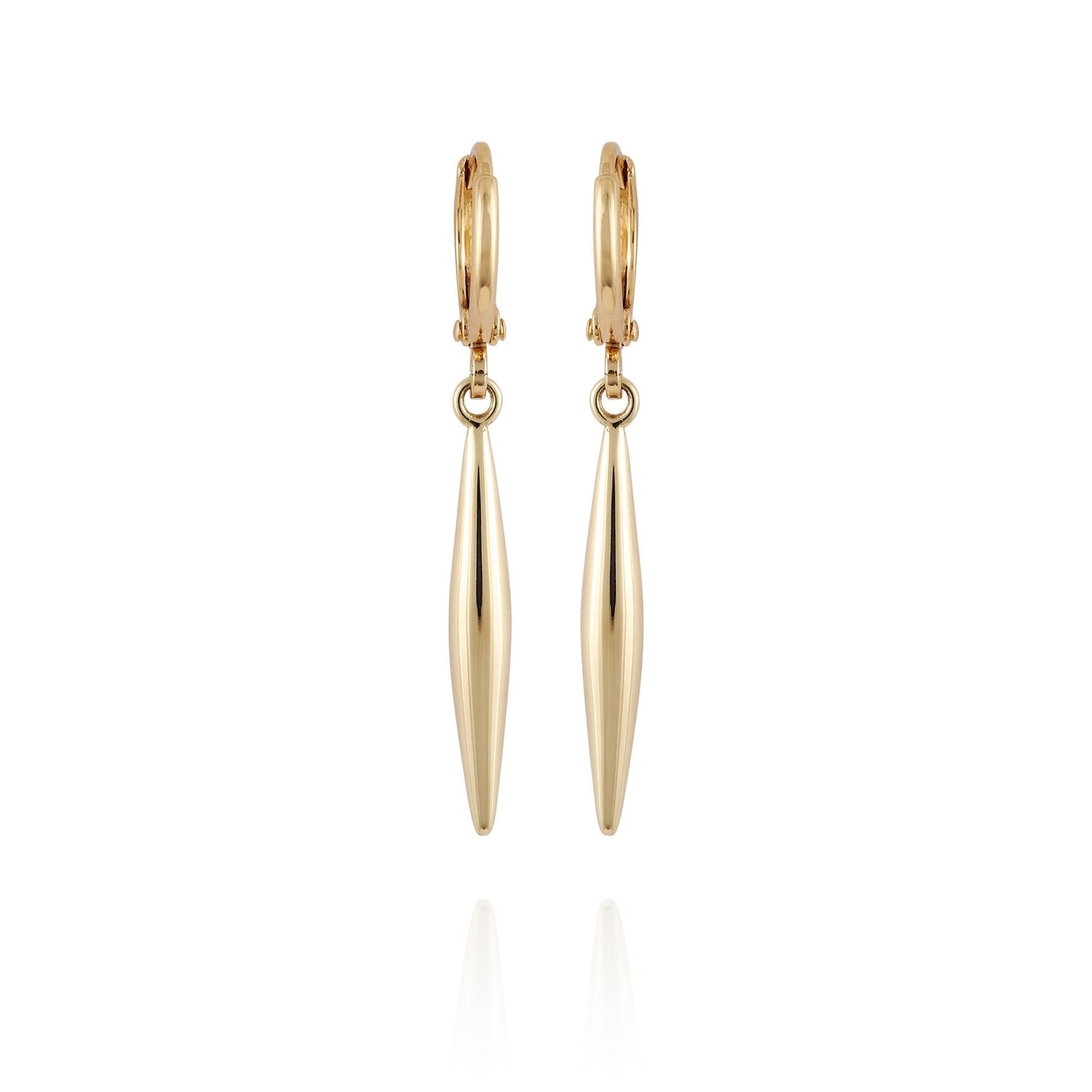 Vince Camuto Goldtone Spear Dangle Huggie Hoop Dangle Drop Earrings