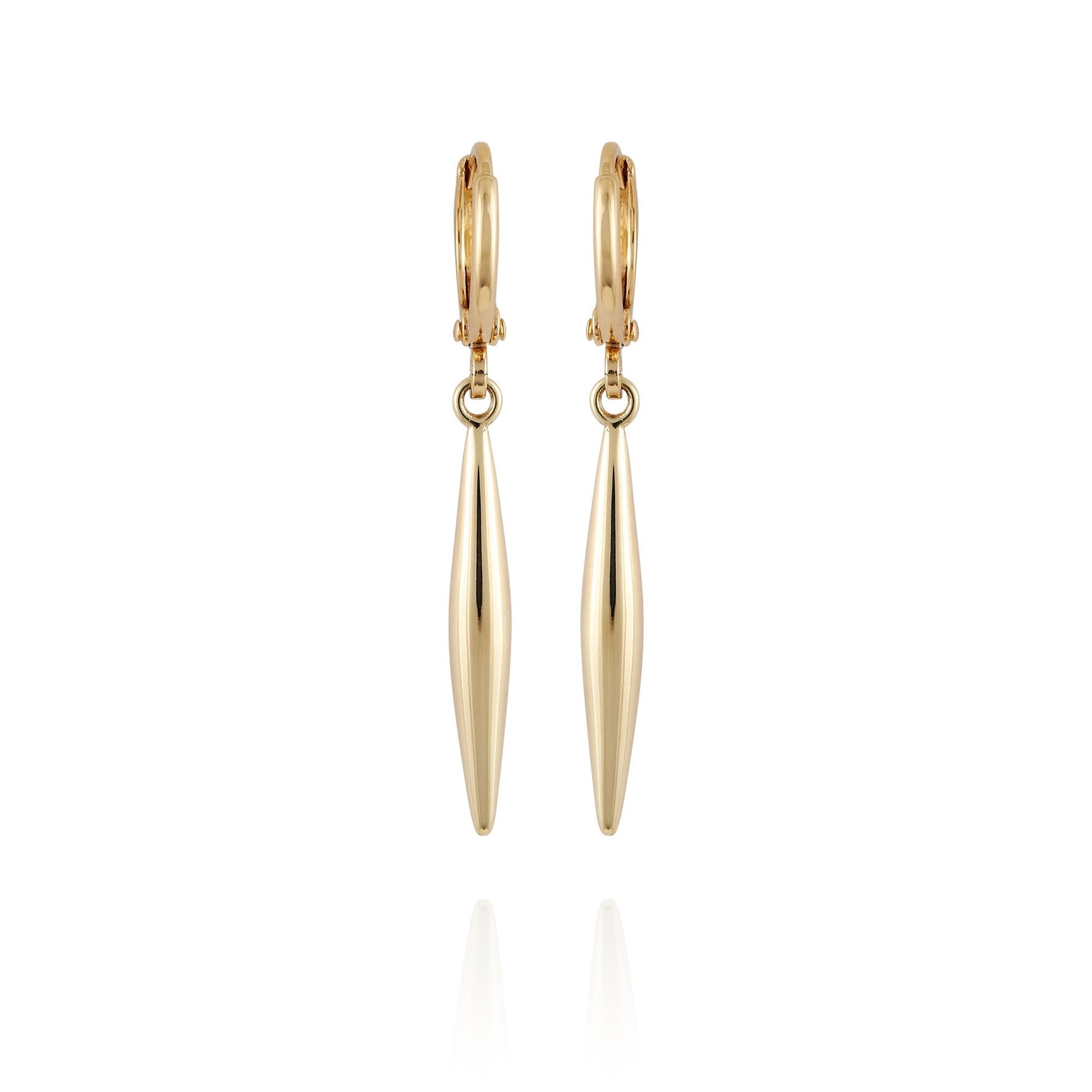Vince Camuto Goldtone Spear Dangle Huggie Hoop Dangle Drop Earrings
