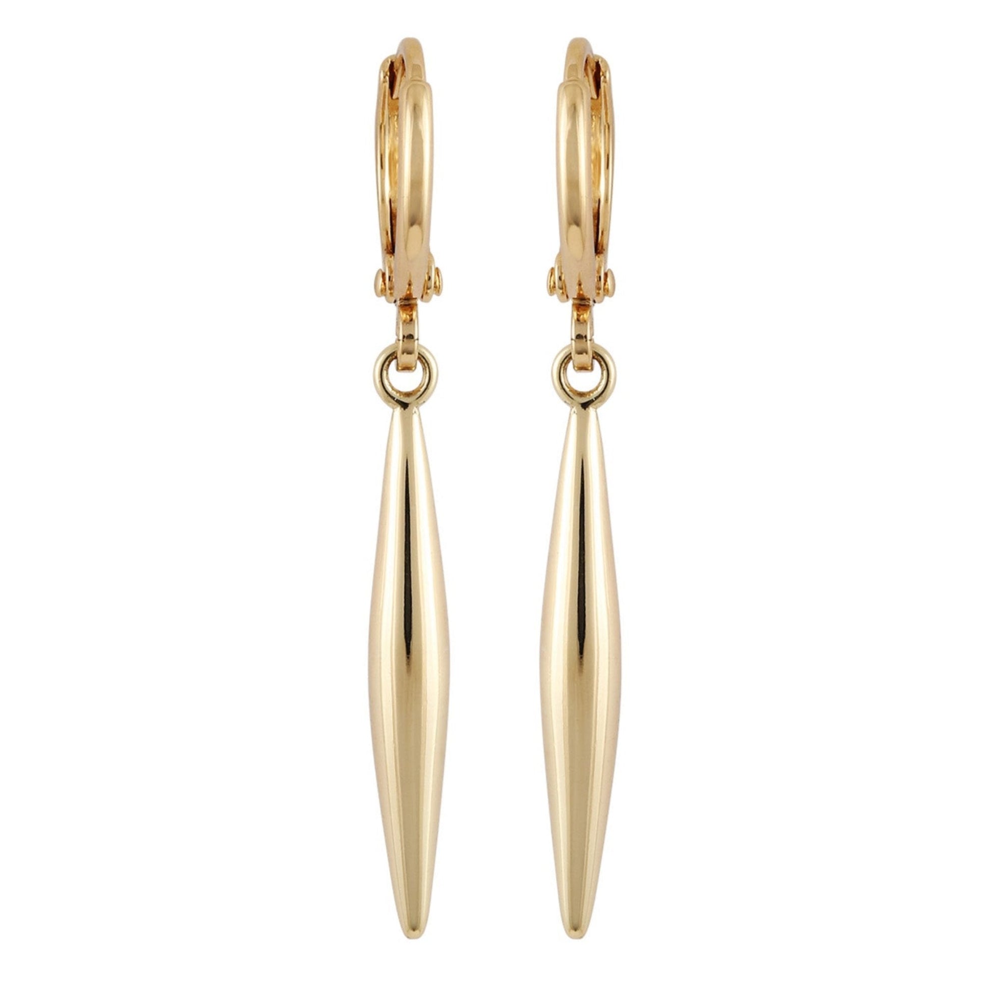 Vince Camuto Goldtone Spear Dangle Huggie Hoop Dangle Drop Earrings