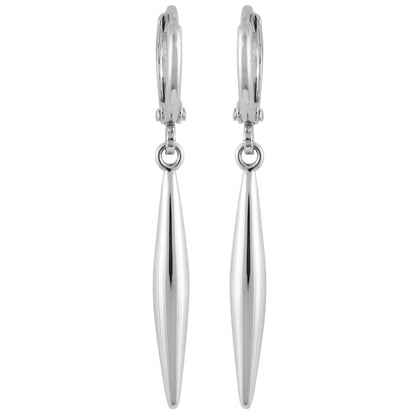 Vince Camuto Silvertone Spear Dangle Huggie Hoop Drop Earrings