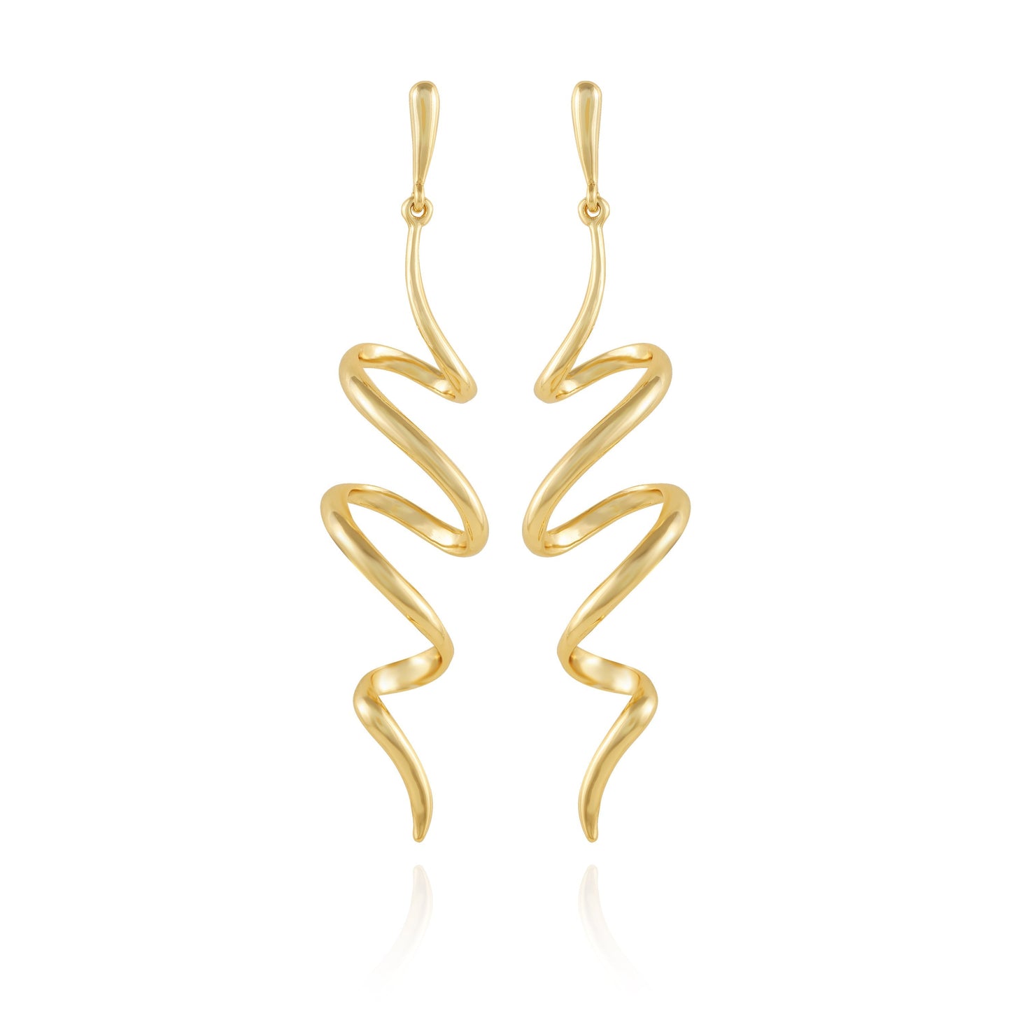 Vince Camuto Goldtone Spiral Corkscrew Earrings