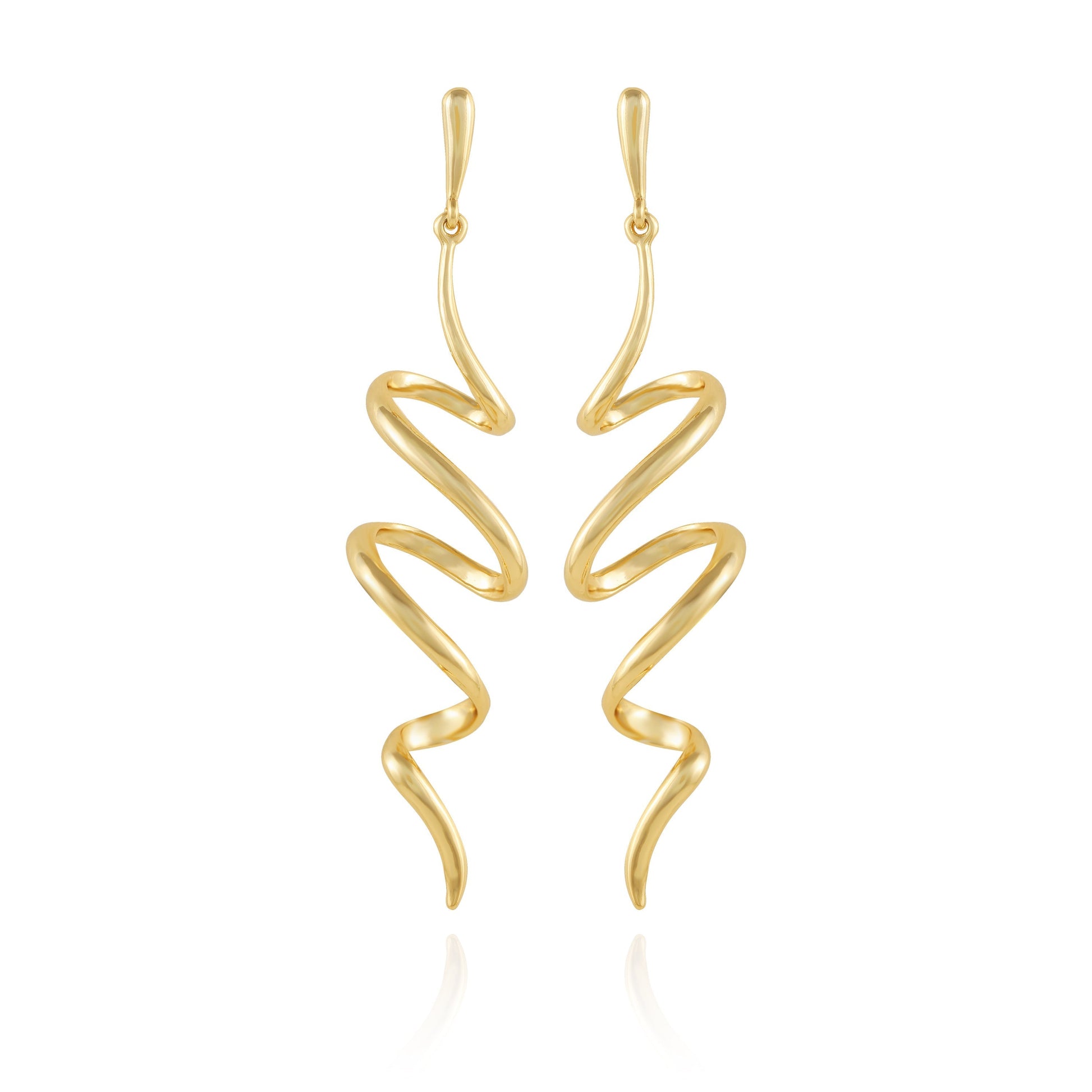 Vince Camuto Goldtone Spiral Corkscrew Earrings