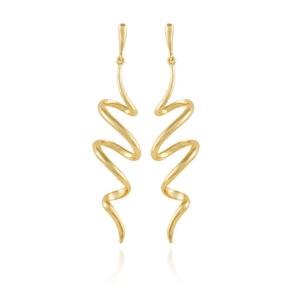 Vince Camuto Goldtone Spiral Corkscrew Earrings