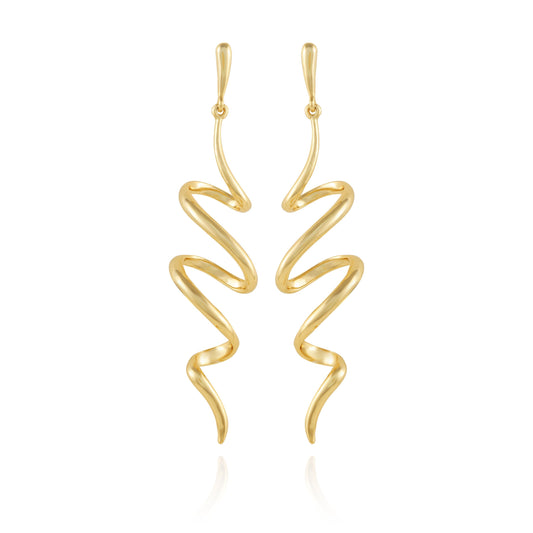 Vince Camuto Goldtone Spiral Corkscrew Earrings