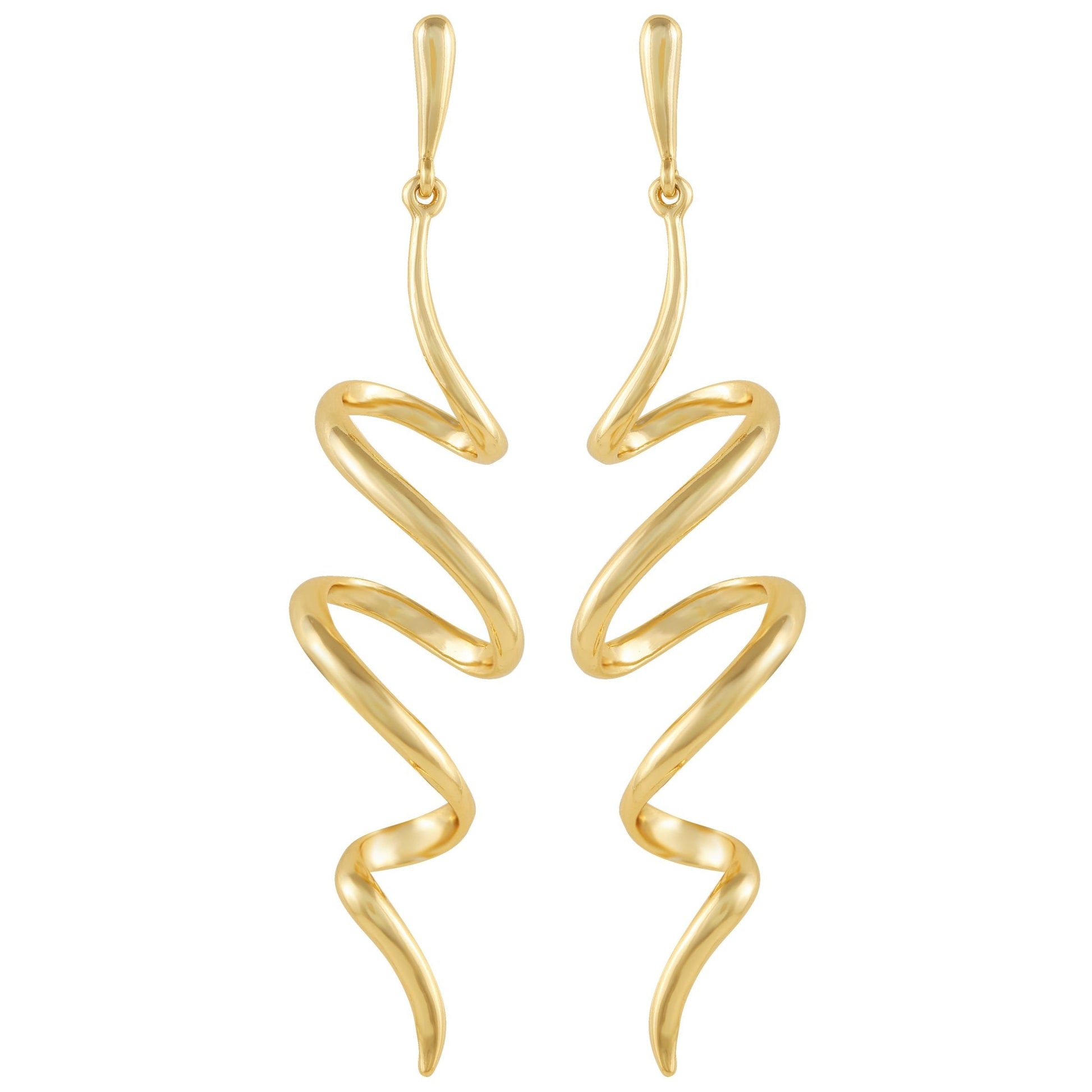 Vince Camuto Goldtone Spiral Corkscrew Earrings