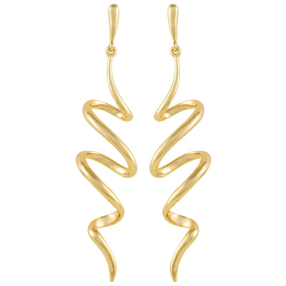Vince Camuto Goldtone Spiral Corkscrew Earrings