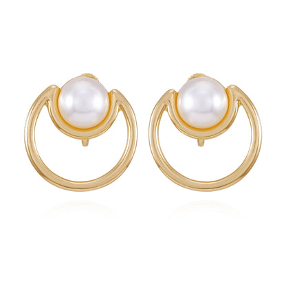 Vince Camuto Goldtone Pearl Clip On Earrings