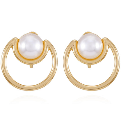 Vince Camuto Goldtone Pearl Clip On Earrings
