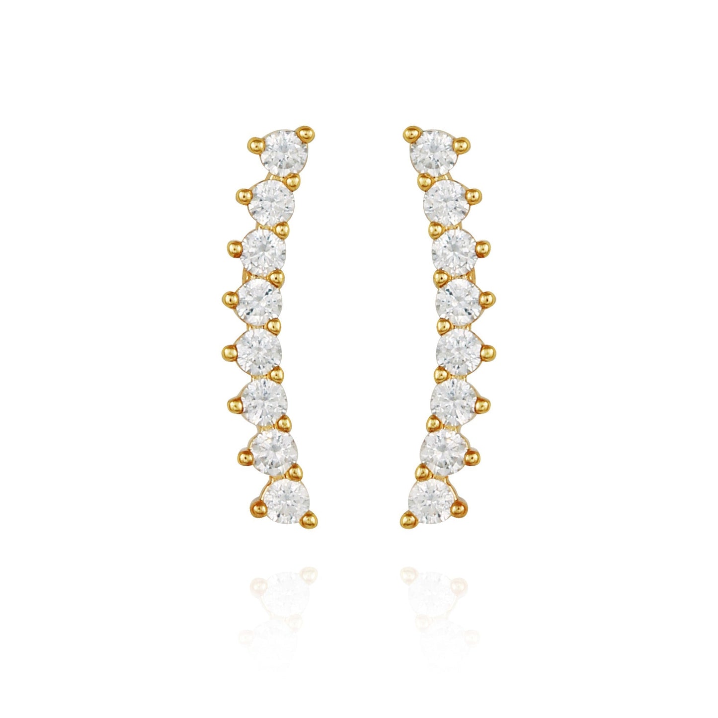 Vince Camuto Cubic Zirconia Climber Earrings