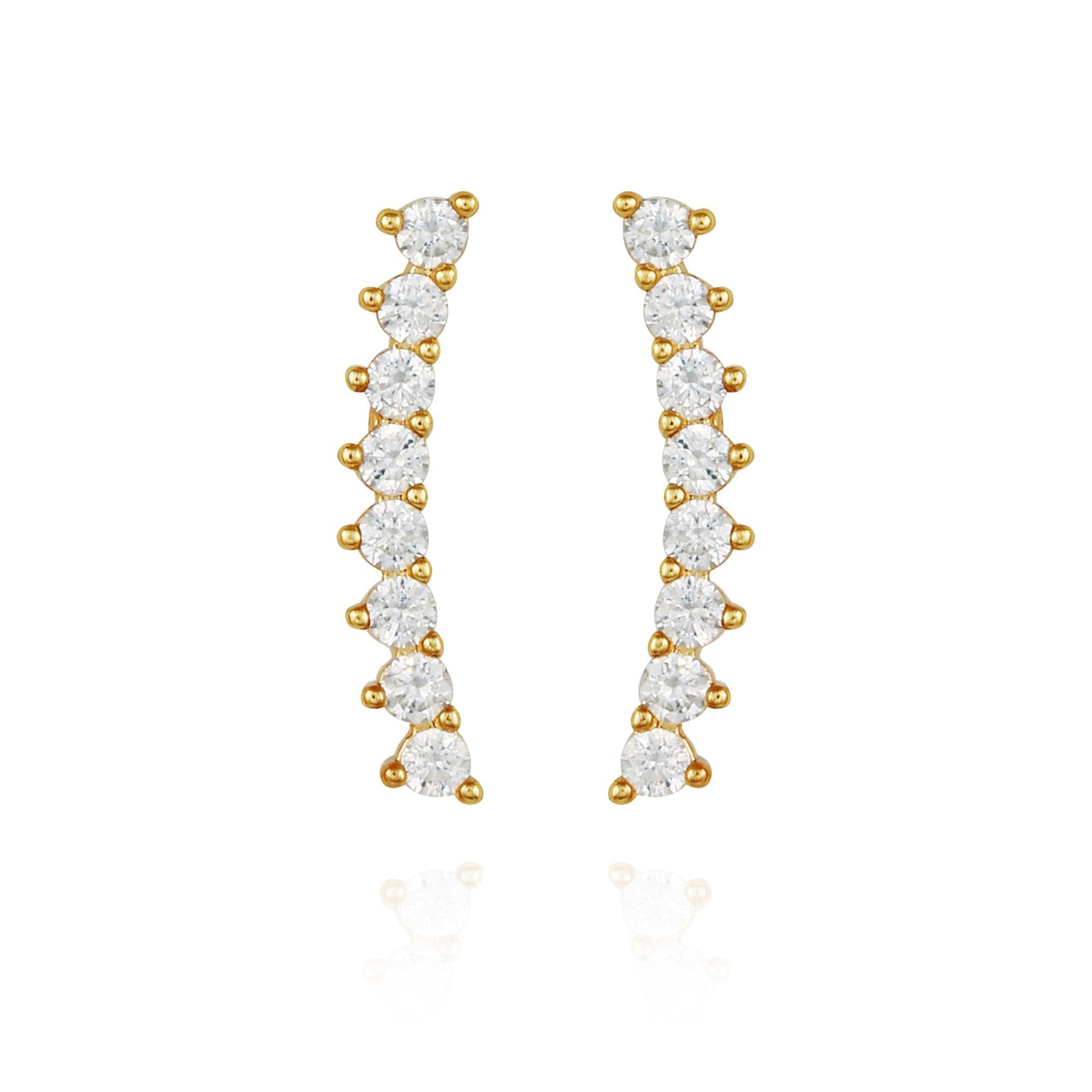 Vince Camuto Cubic Zirconia Climber Earrings