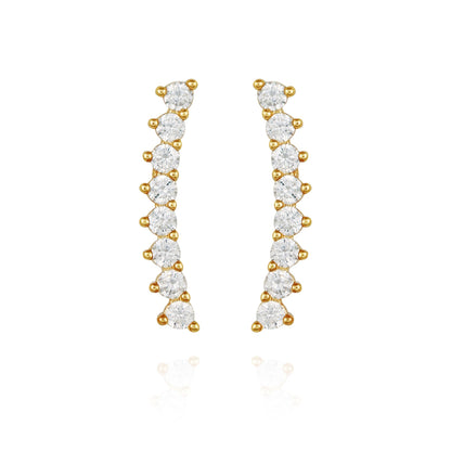 Vince Camuto Cubic Zirconia Climber Earrings