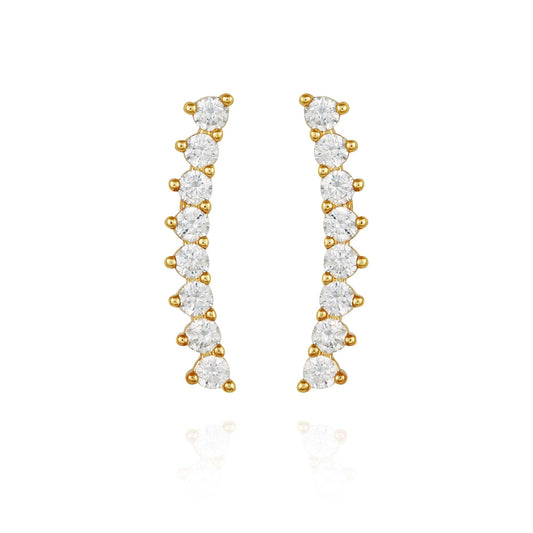 Vince Camuto Cubic Zirconia Climber Earrings